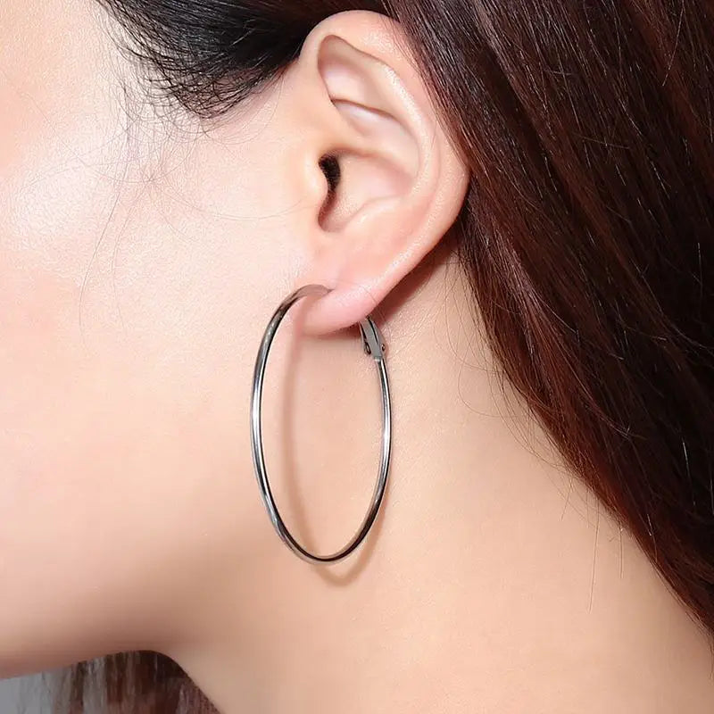 Large Star Hoop Earrings