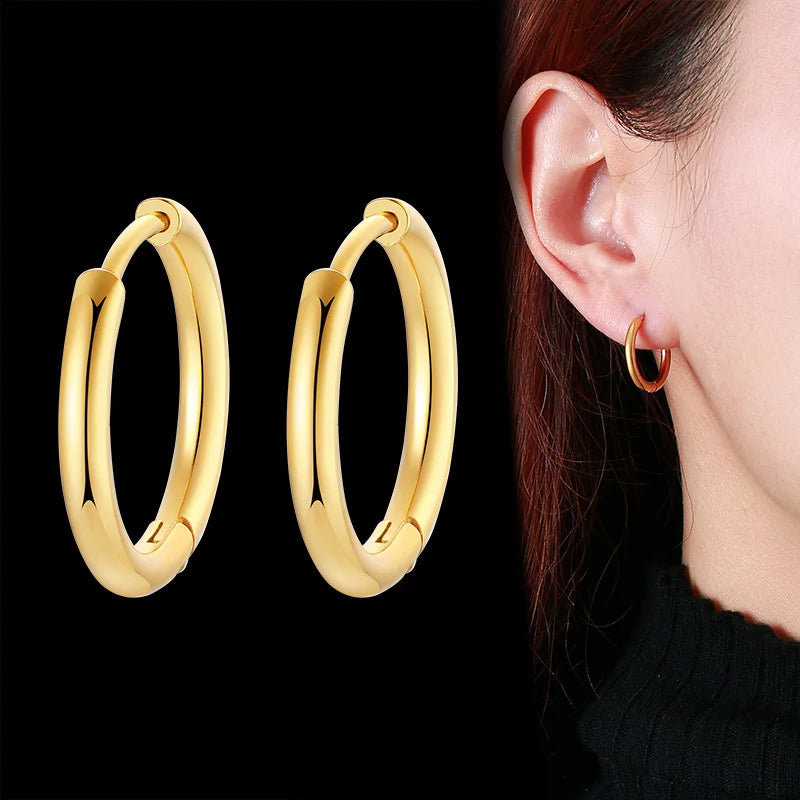 Large Star Hoop Earrings